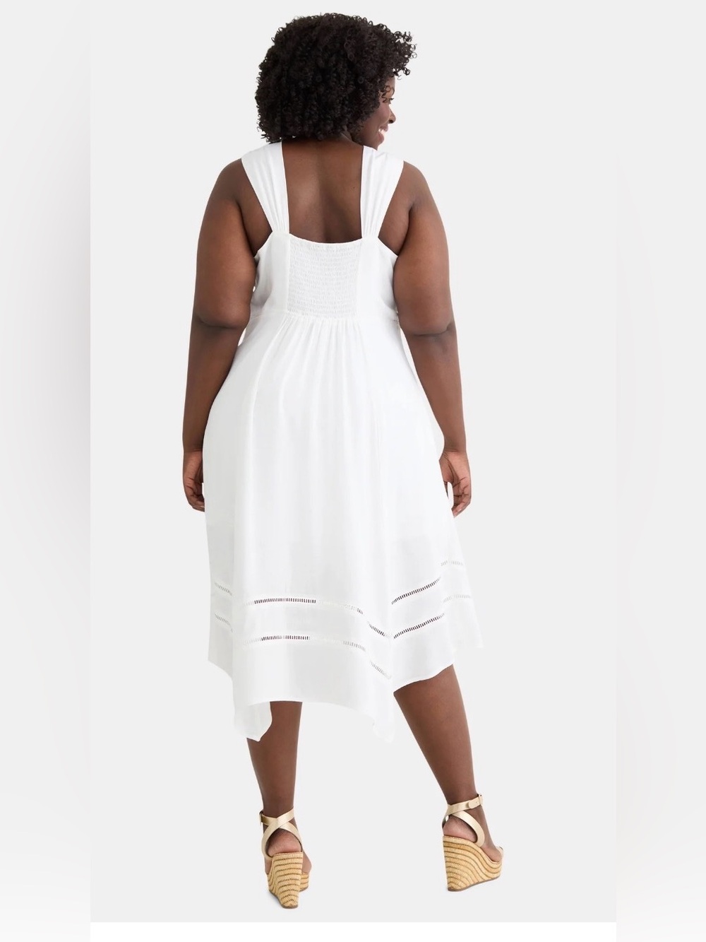 Terra and Sky women plus Black Label Handkerchief Hem Midi Dresses, size 3X,4X - Picture 2 of 4